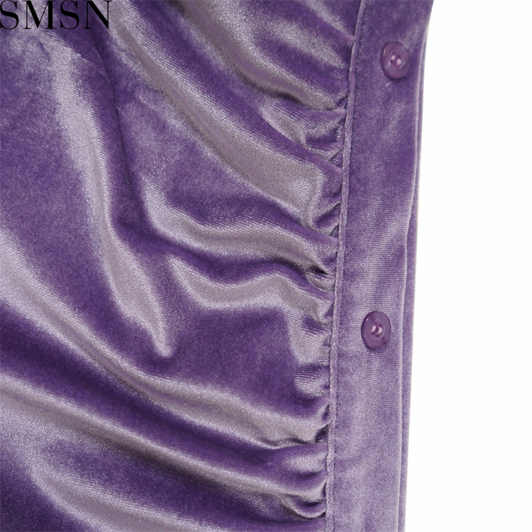 Elegant Dresses 2022 new Korean velvet long sleeve A line casual dress