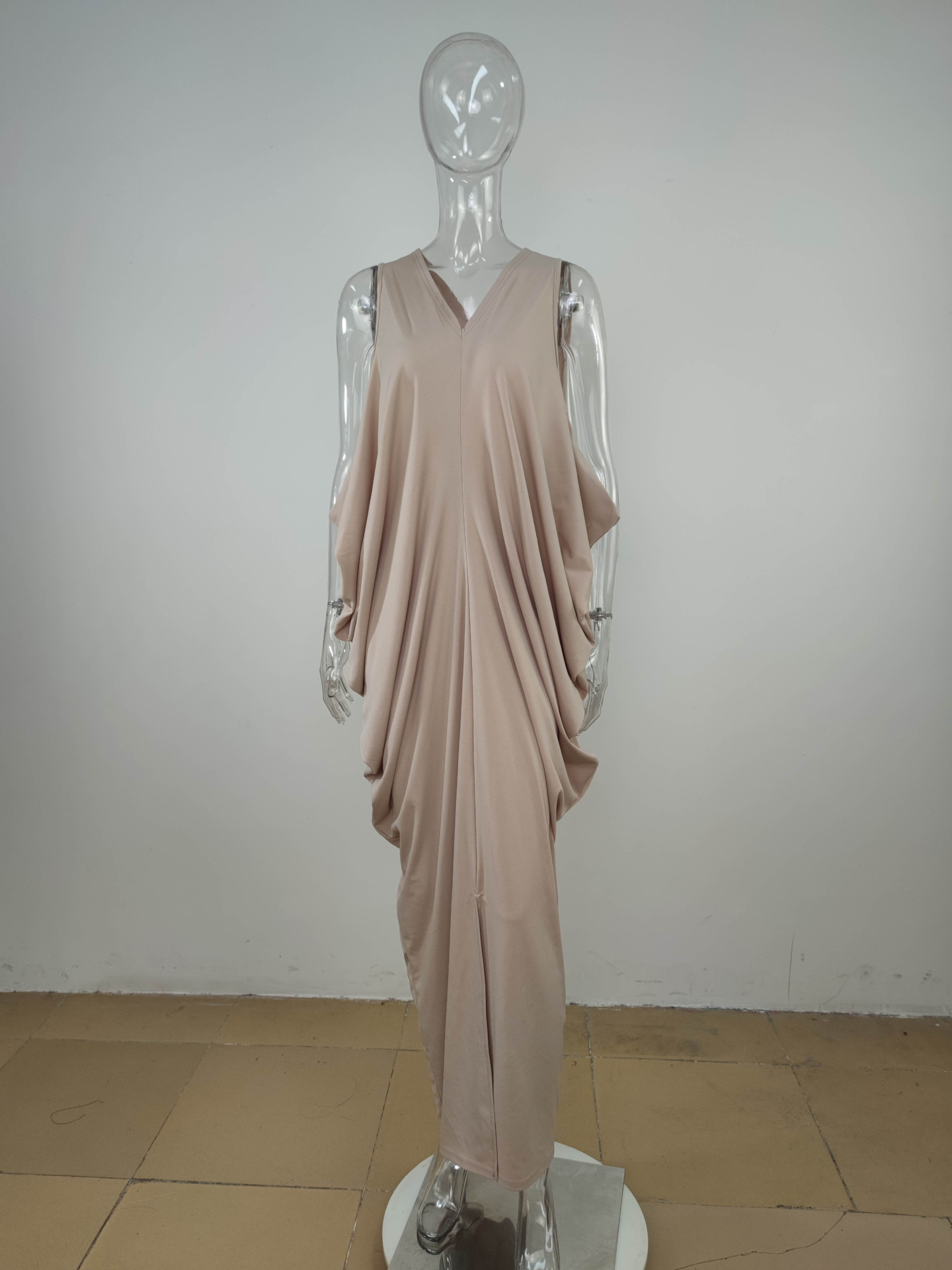 Solid Tank Top Sleeveless Loose Robe Casual Dress