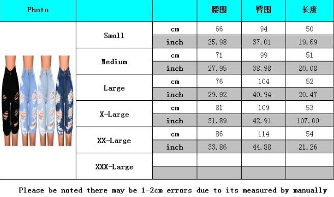 Fashionable water wash hole high waist jeans