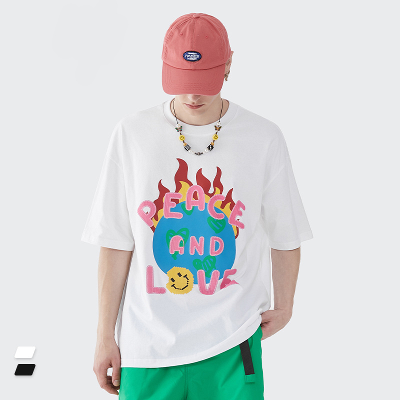 Summer Men Women Short Sleeve T-shirt Tee Pullover Tops Unisex Sweatshirt