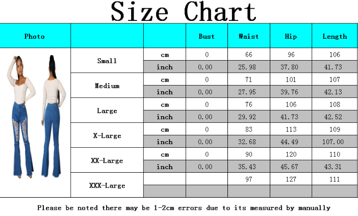 Fashion stitching hole washed jeans flared pants
