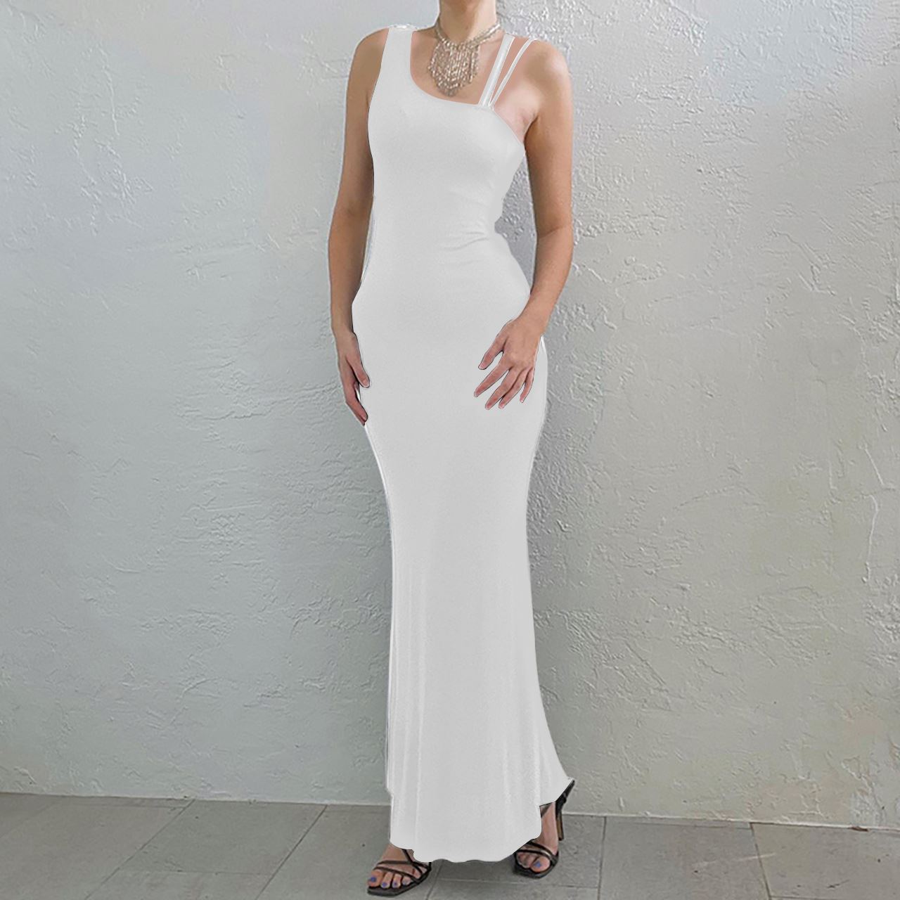 Amazon's new summer vest strap irregular buttock sexy casual dress