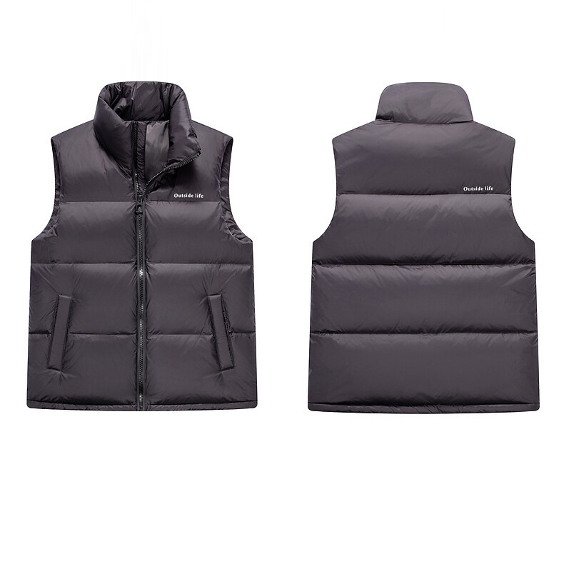 Women Men Down Vest Sleeveless Waistcoat Jacket Coat Winter Casual Parkas