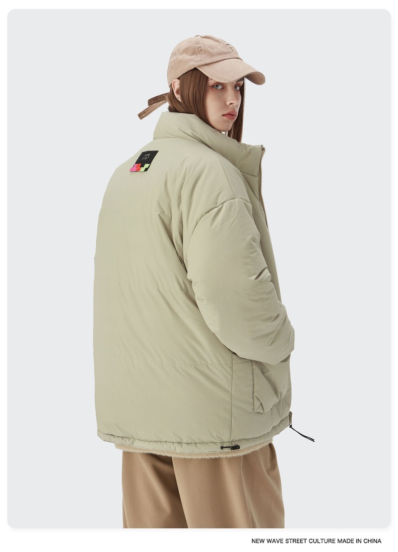 Women Men Down Jacket Hooded Coat Warm Winter Windproof Casual Parkas