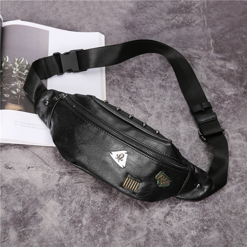 Men Bumbag Belt Bag Waist Pack Crossbody Bag Leather Shoulder Hip Chest Pouch Phone Purse