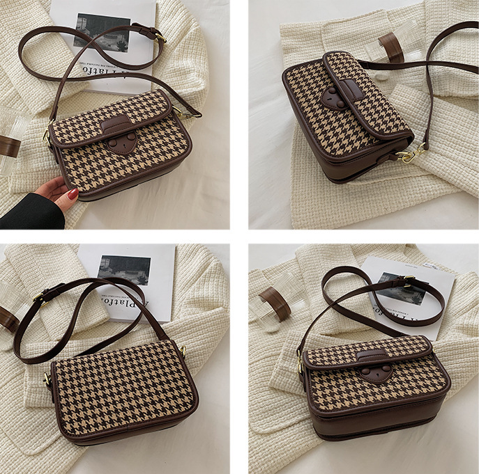 Women's Handbag 2022 Plaid Houndstooth