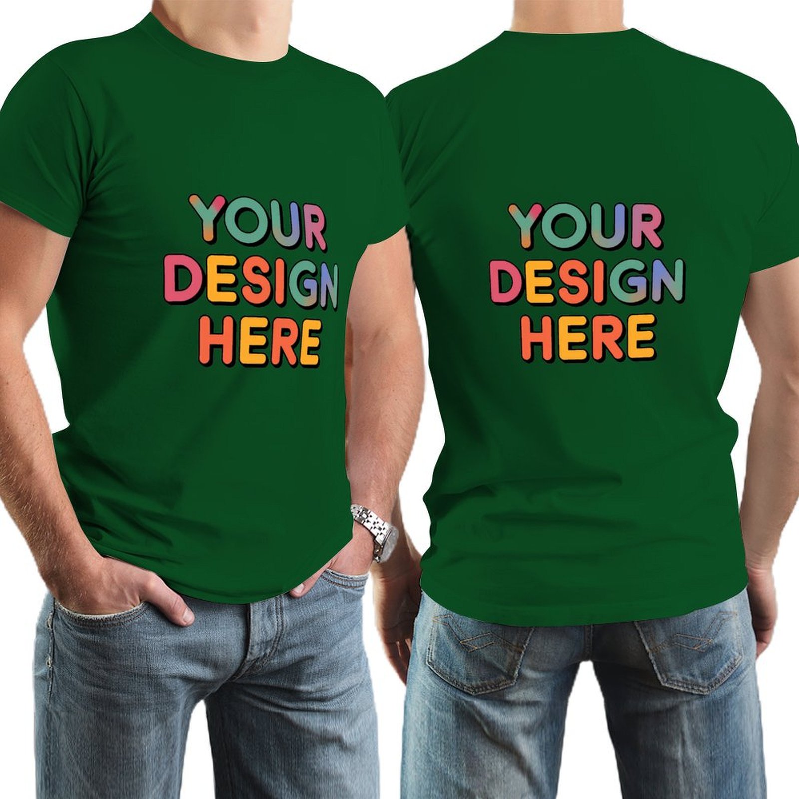 Customized Men’s 150g Short Sleeve T-Shirt Double-Sided Print