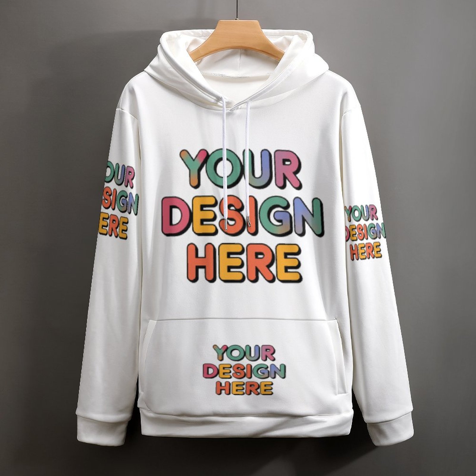 Customized Men’s Fashionable Multi-Image Patchwork Hoodie