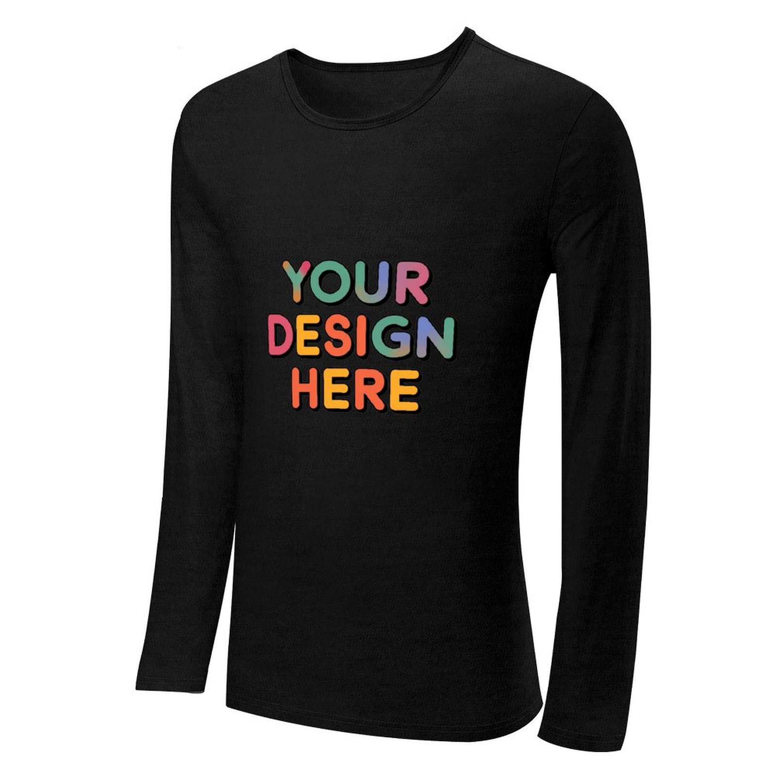 Customized Men’s Unique Design Long Sleeve Cotton T-Shirt