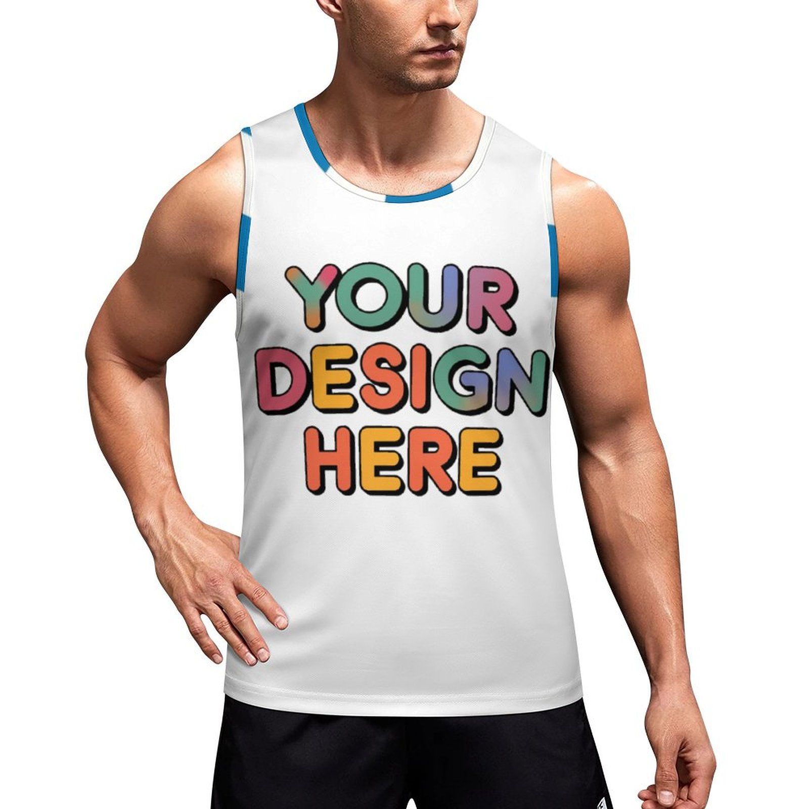 Customized Men’s Versatile Full Print Vest for Beach Days and Vacations
