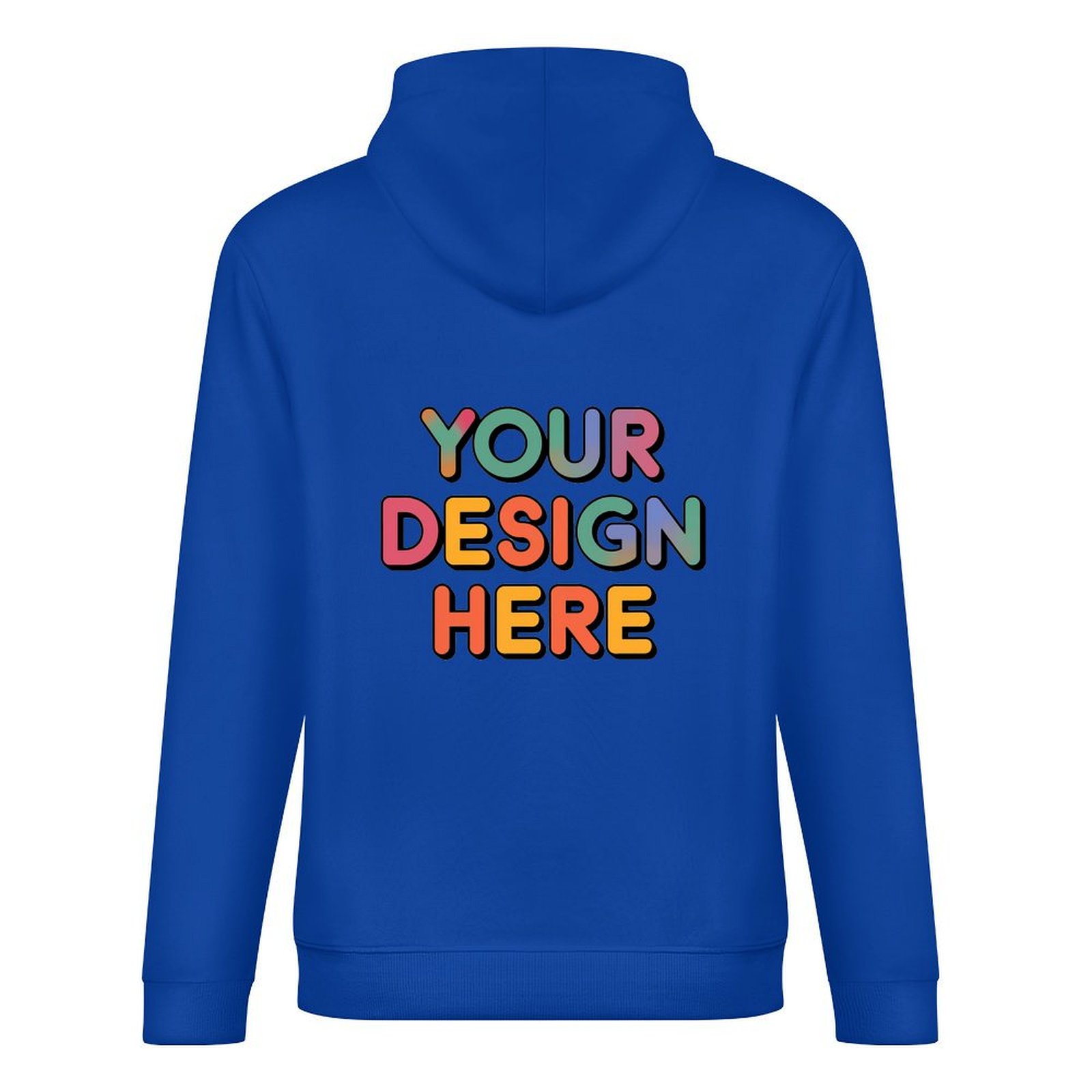Customized Men’s Pure Cotton Hooded Sweater (Unisex) with Back Print