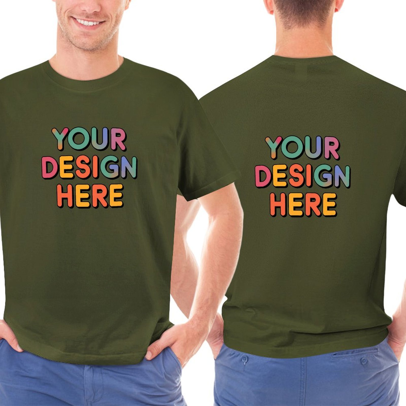 Customized Men’s Unique Appearance Double-Sided Cotton T-Shirt