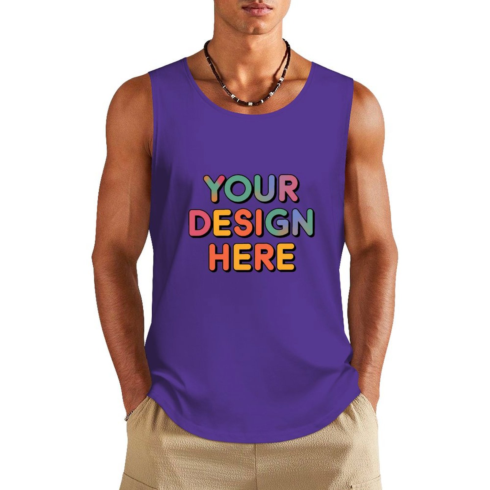 Custom Men’s Comfortable Pure Cotton Vest for Everyday Wear