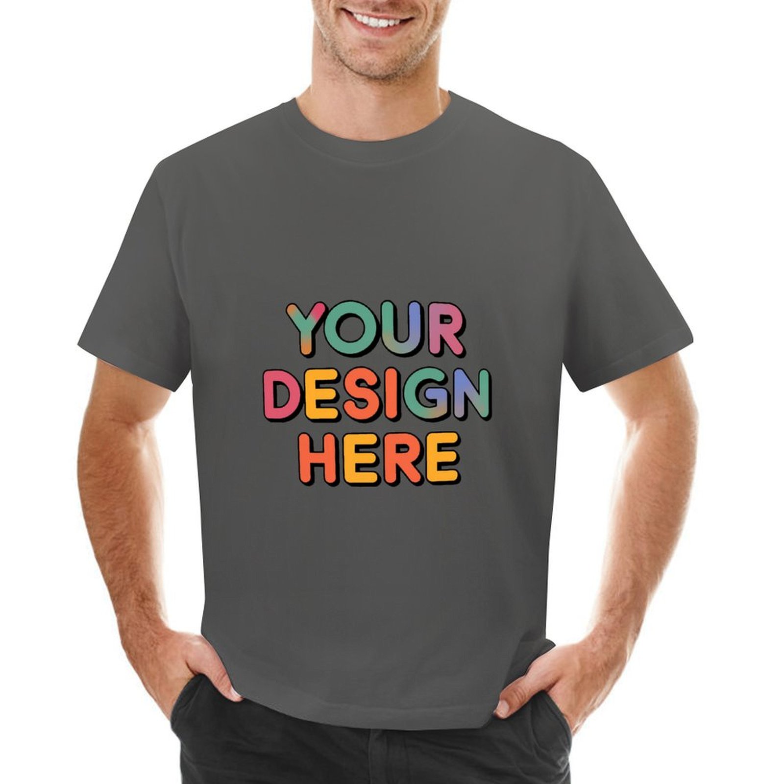 Customized Men’s Versatile 100% Cotton T-Shirt for Any Activity