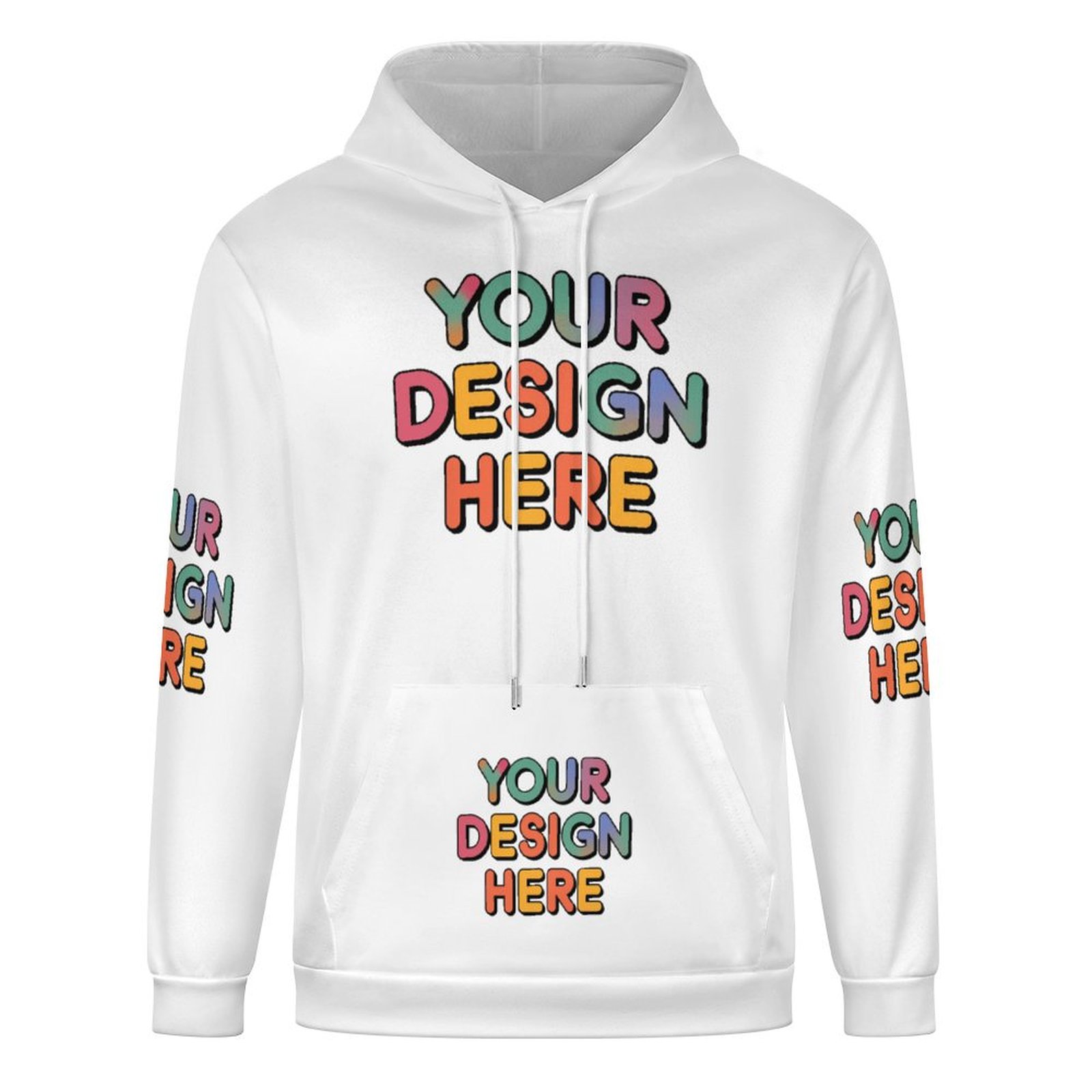 Personalized Custom Men’s Multi-Image Patchwork Print Hoodie