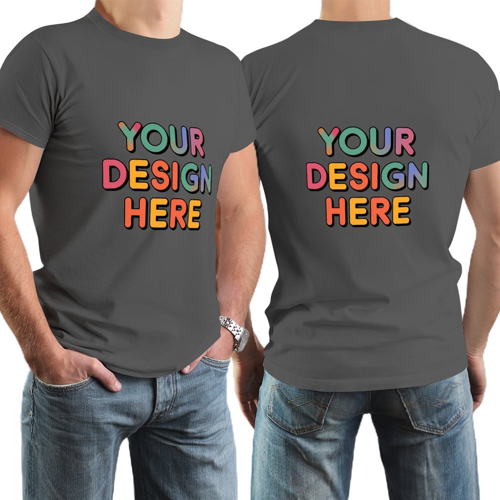 Customized Men’s 150g Short Sleeve T-Shirt Double-Sided Print