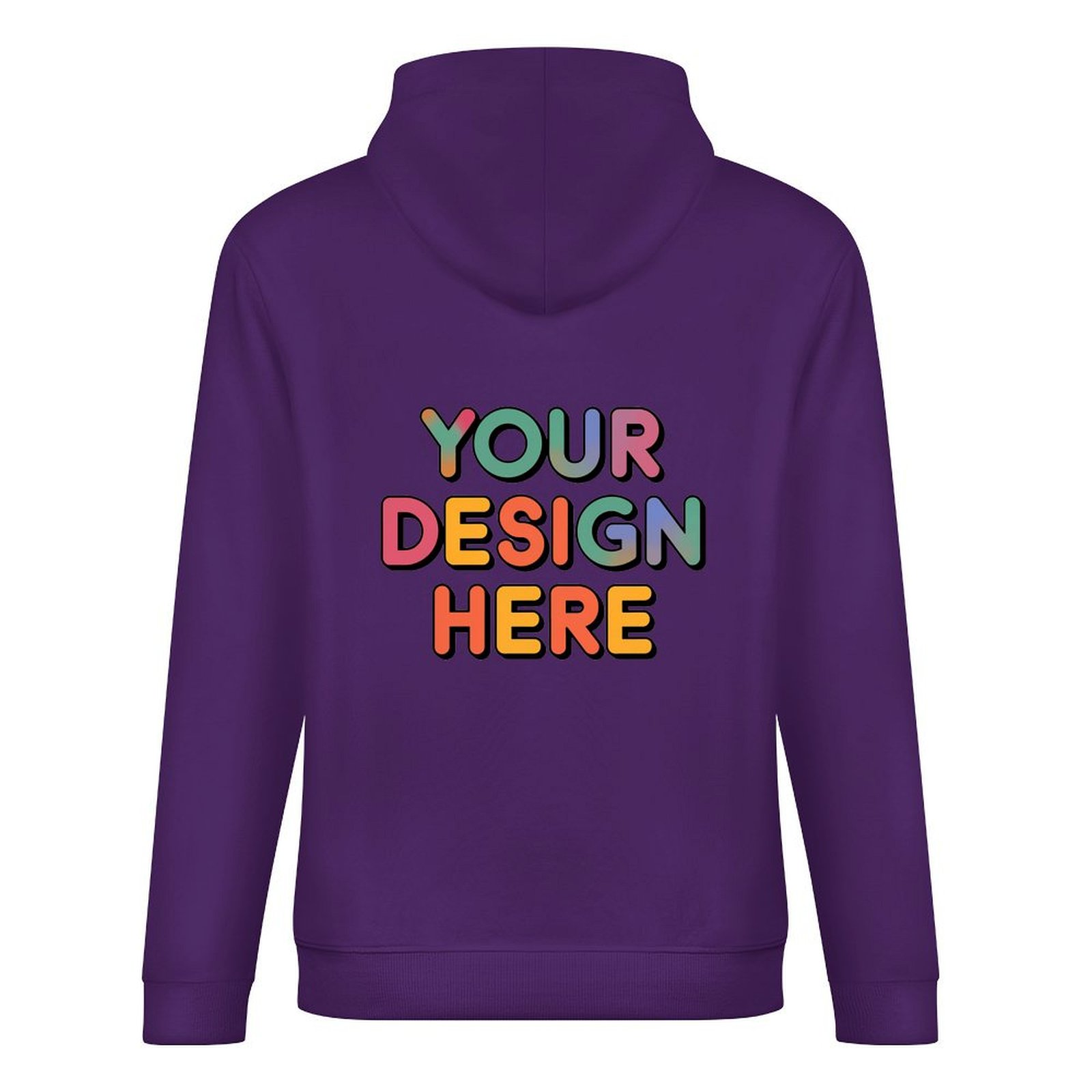 Customized Men’s Pure Cotton Hooded Sweater (Unisex) with Back Print