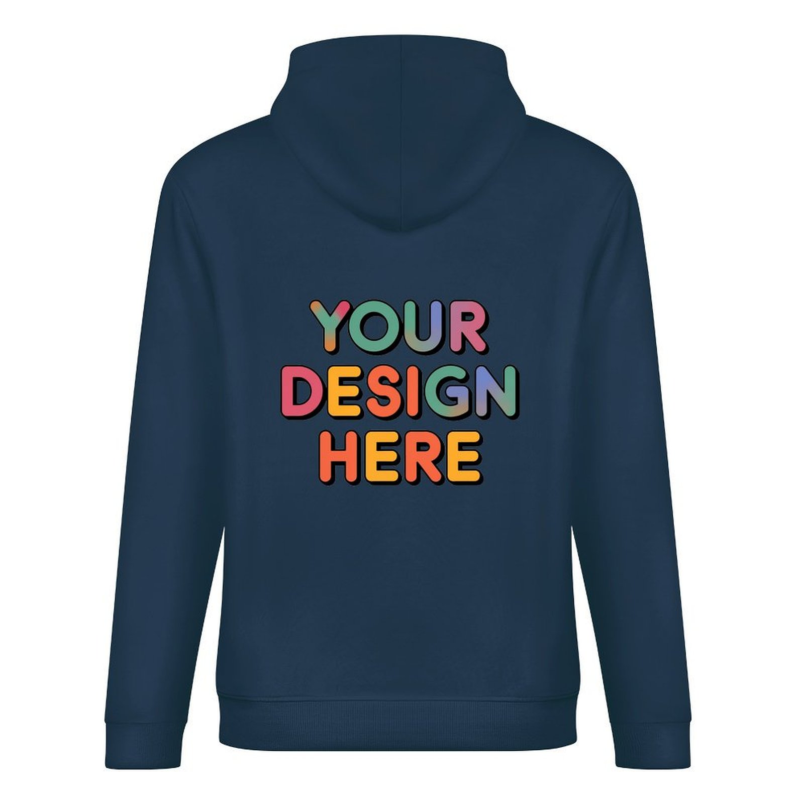 Customized Men’s Pure Cotton Hooded Sweater (Unisex) with Back Print