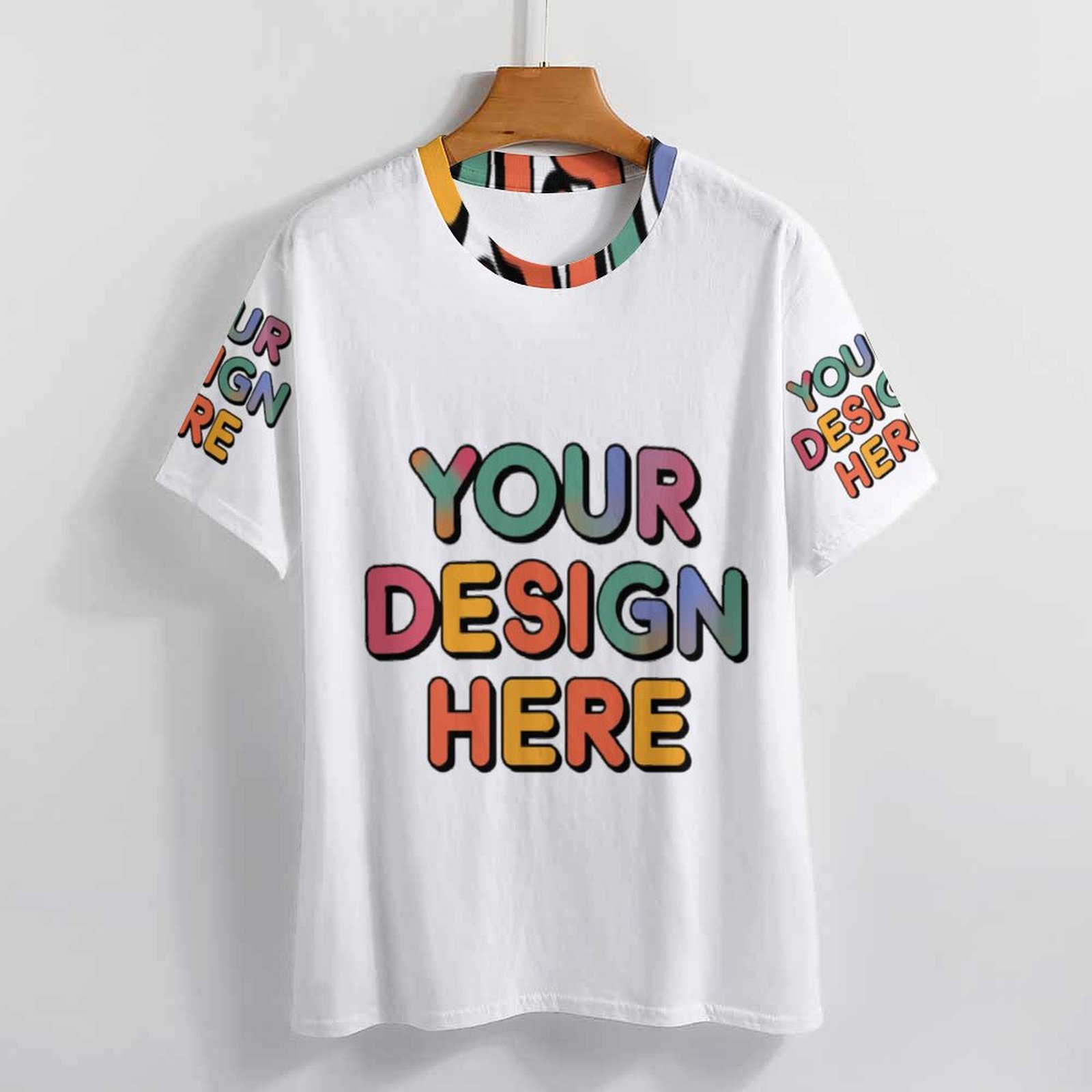 Personalized Custom Men’s 150g Flat Fabric Heat Transfer T-Shirt