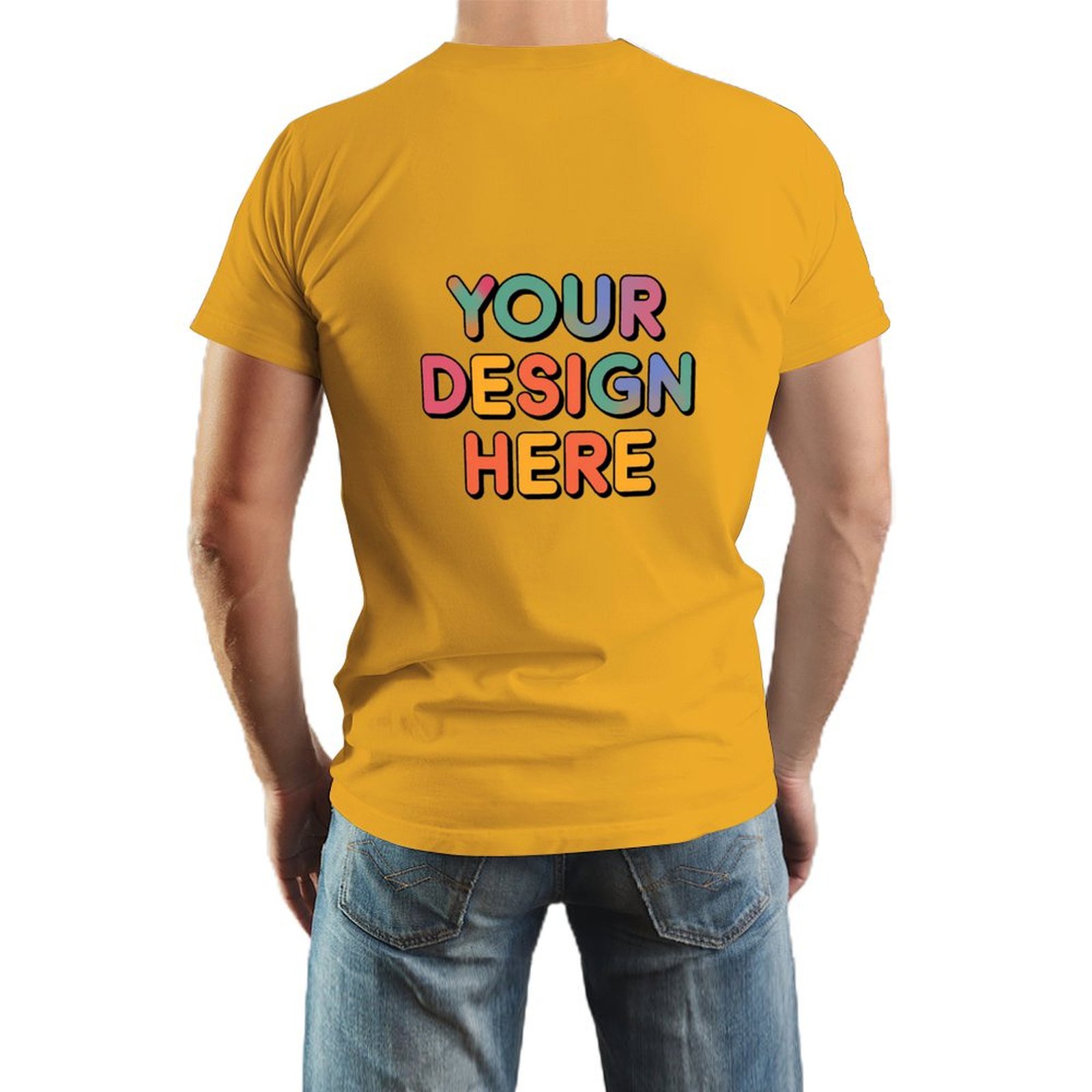 Customized Men’s T-Shirt Back Print in 100% Pure Cotton