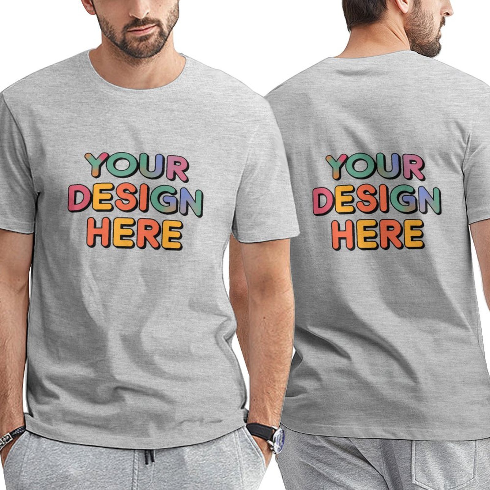 Customized Men’s Premium Stretch Cotton T-Shirt for Everyday Use