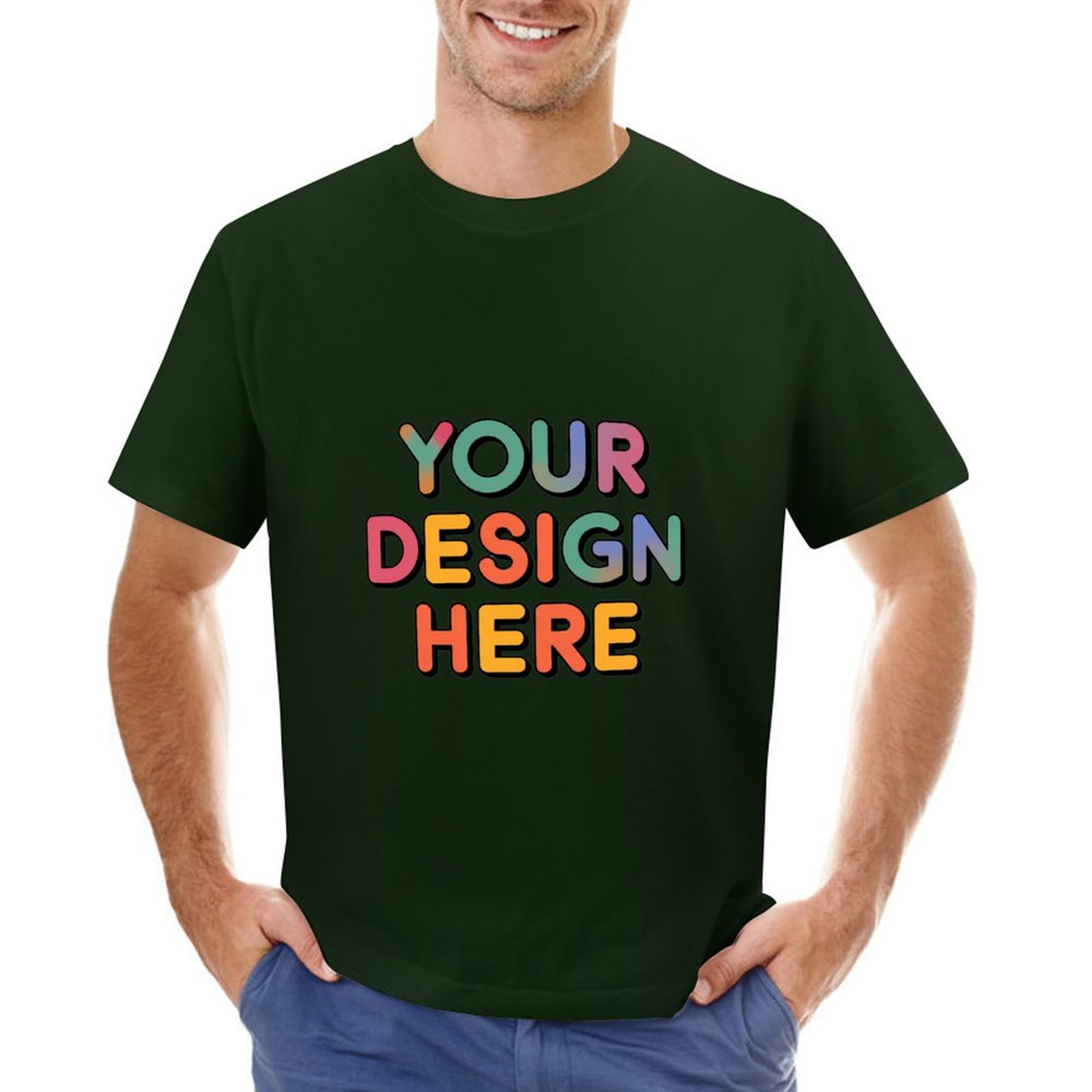 Customized Men’s Versatile 100% Cotton T-Shirt for Any Activity
