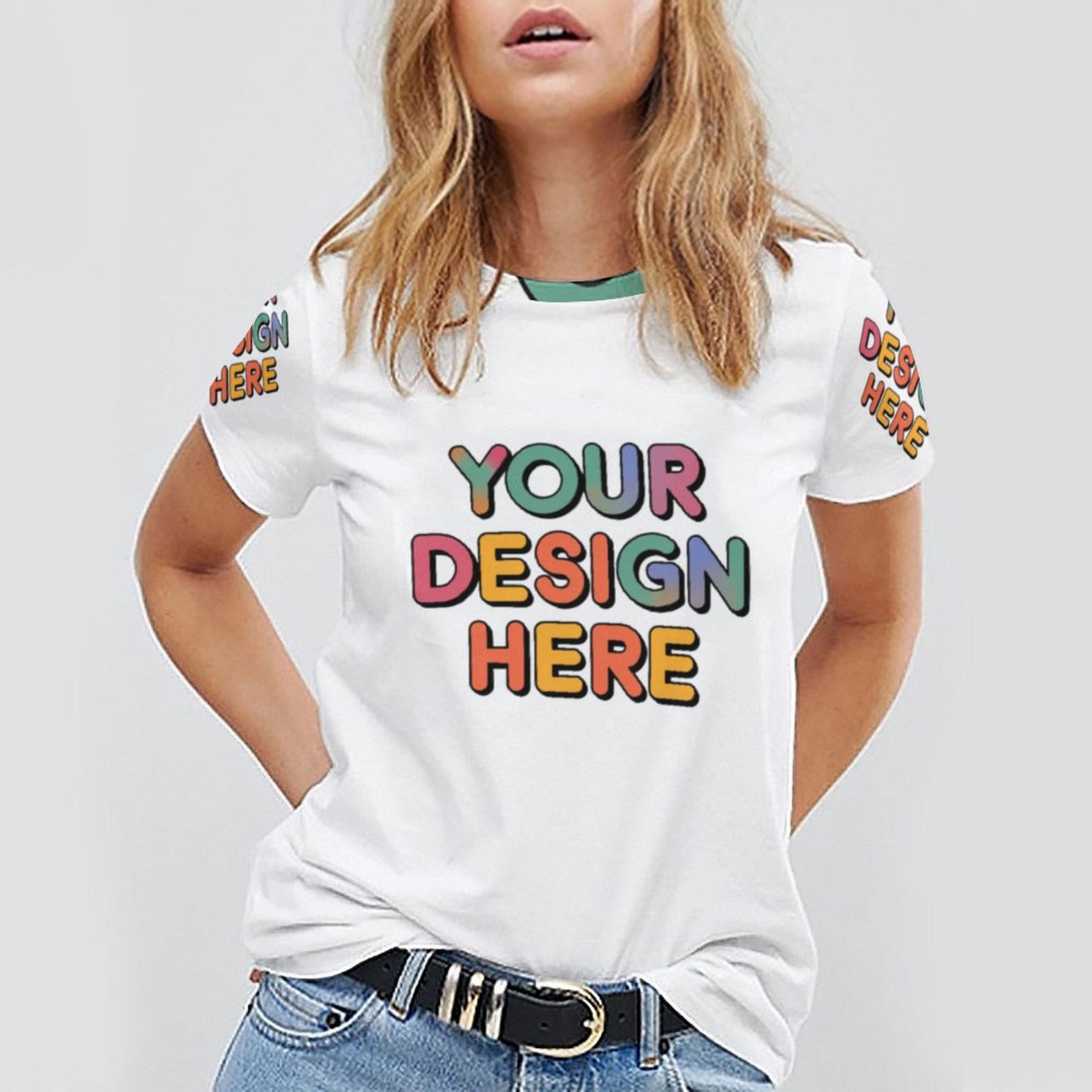 Customized Unisex Exquisite Craftsmanship Full-Print Tee