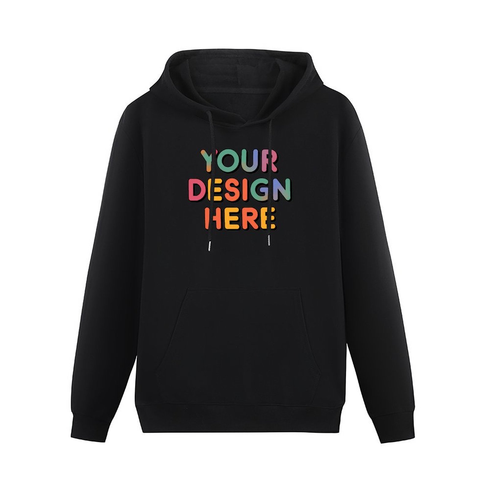 Custom Men’s Comfortable Double-Sided Print Hoodie with Kangaroo Pocket