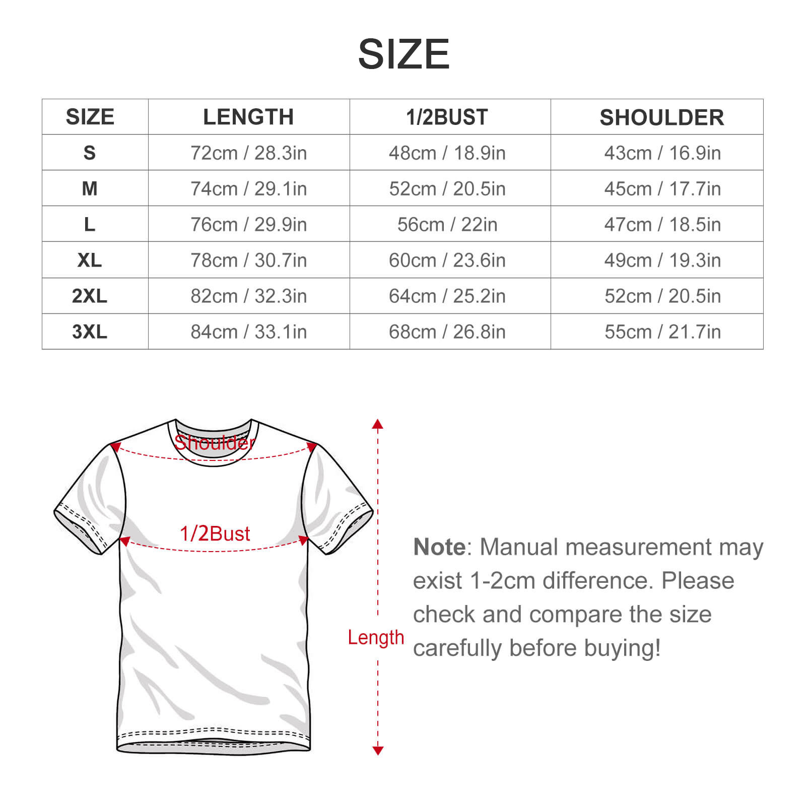 Personalized Custom Men’s Classic Round Neck All-Over Print Tee