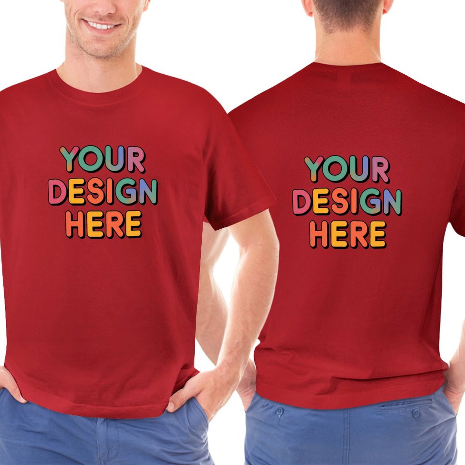 Customized Men’s Unique Appearance Double-Sided Cotton T-Shirt