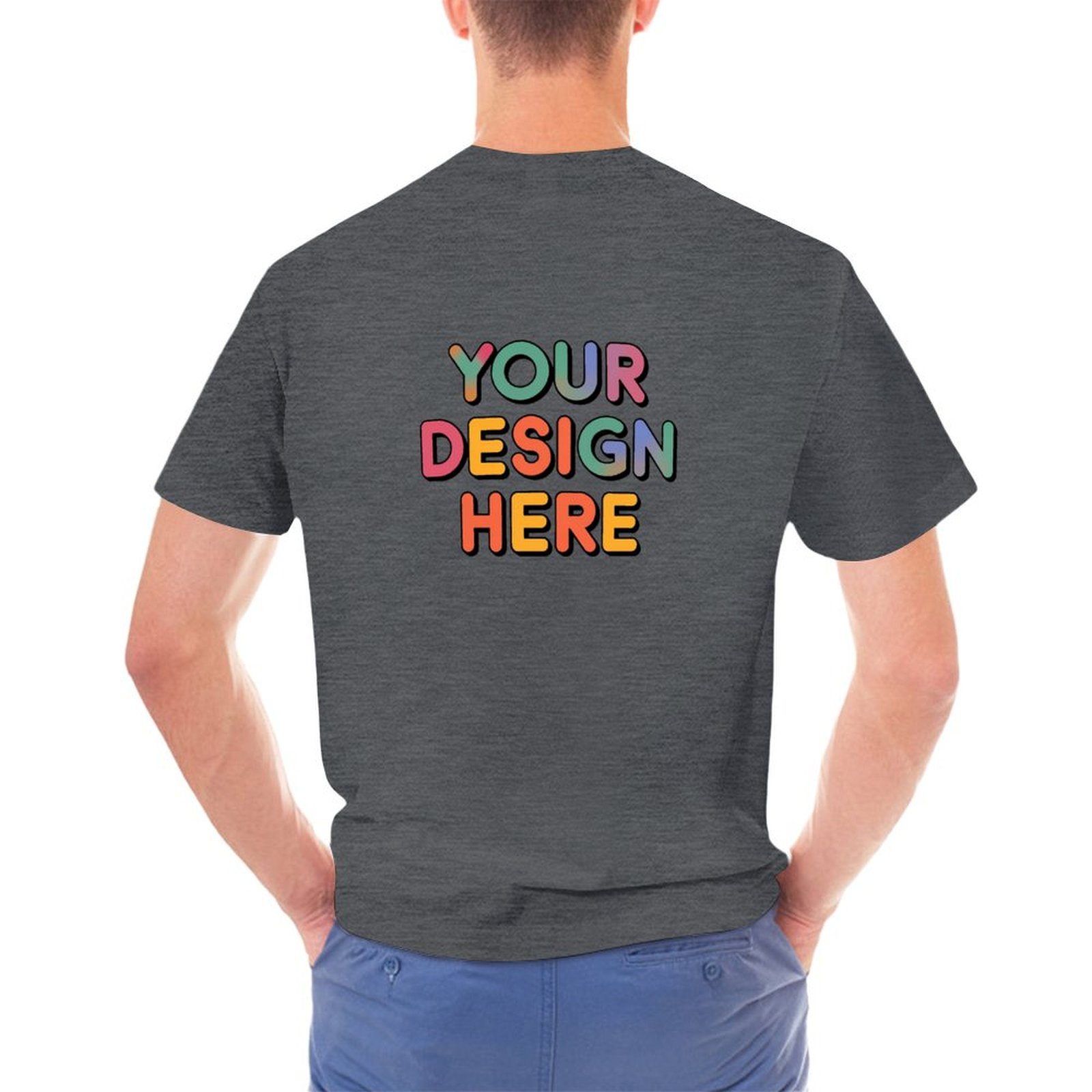 Customized Men’s Gildan T-Shirt Back Print in Pure Cotton