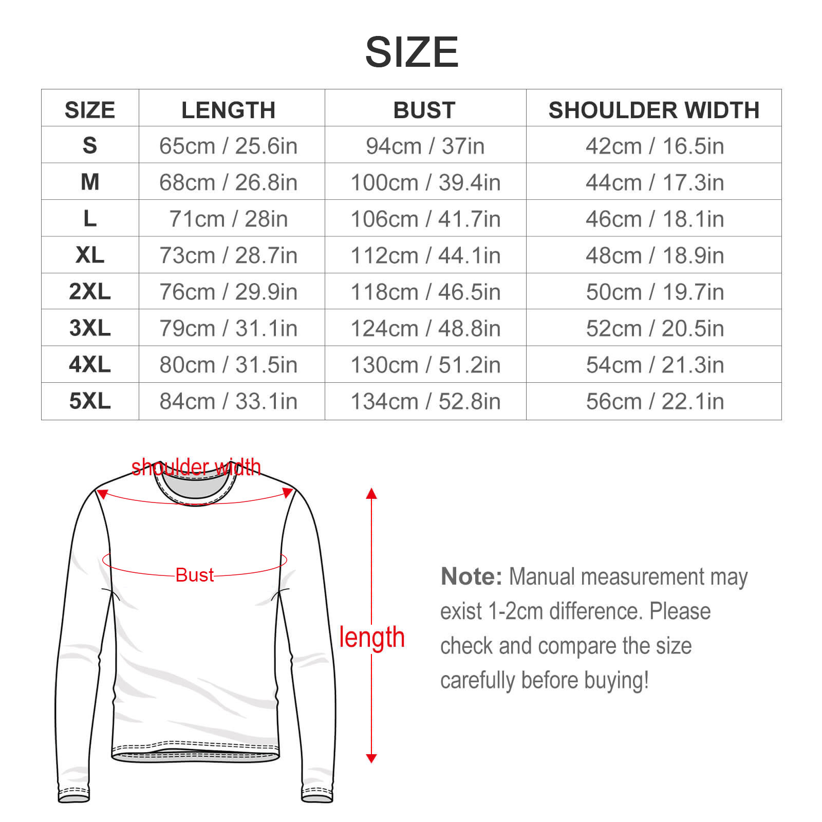 Custom Men’s Comfortable Full Print Long Sleeve T-Shirt for Everyday Wear