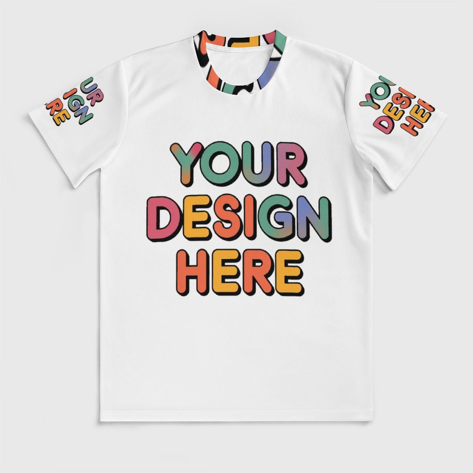 Custom Men’s Soft Fabric All Print T-Shirt for Casual Daily Wear