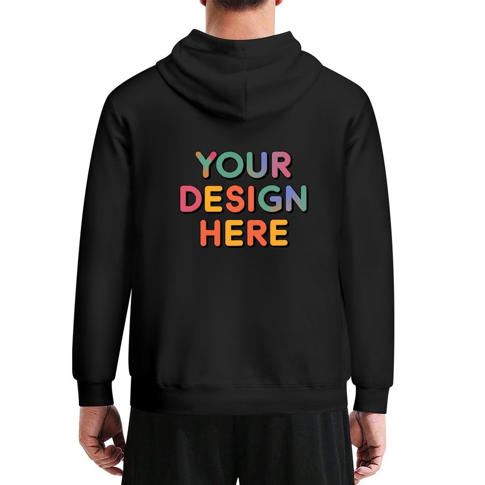 Customized Men’s Fashionable Pullover Hoodie with Adjustable Drawstring