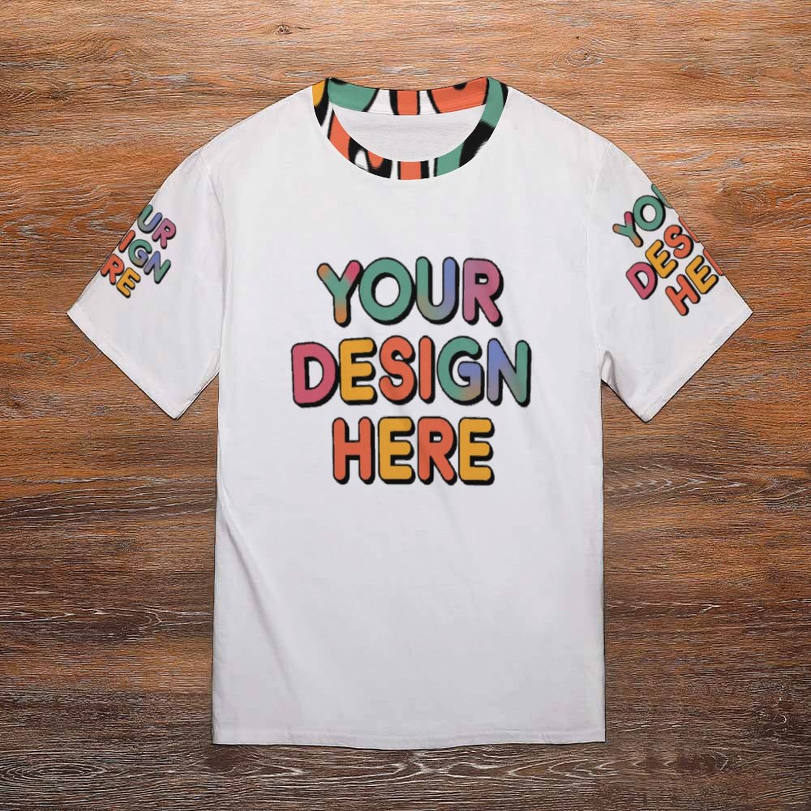 Custom Men’s Moisture-Wicking Full Print T-Shirt for Active Lifestyle