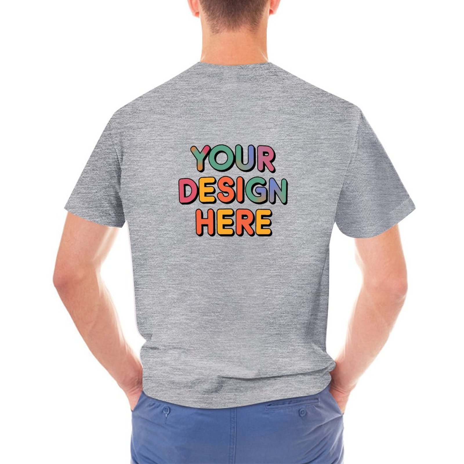 Customized Men’s Gildan T-Shirt Back Print in Pure Cotton