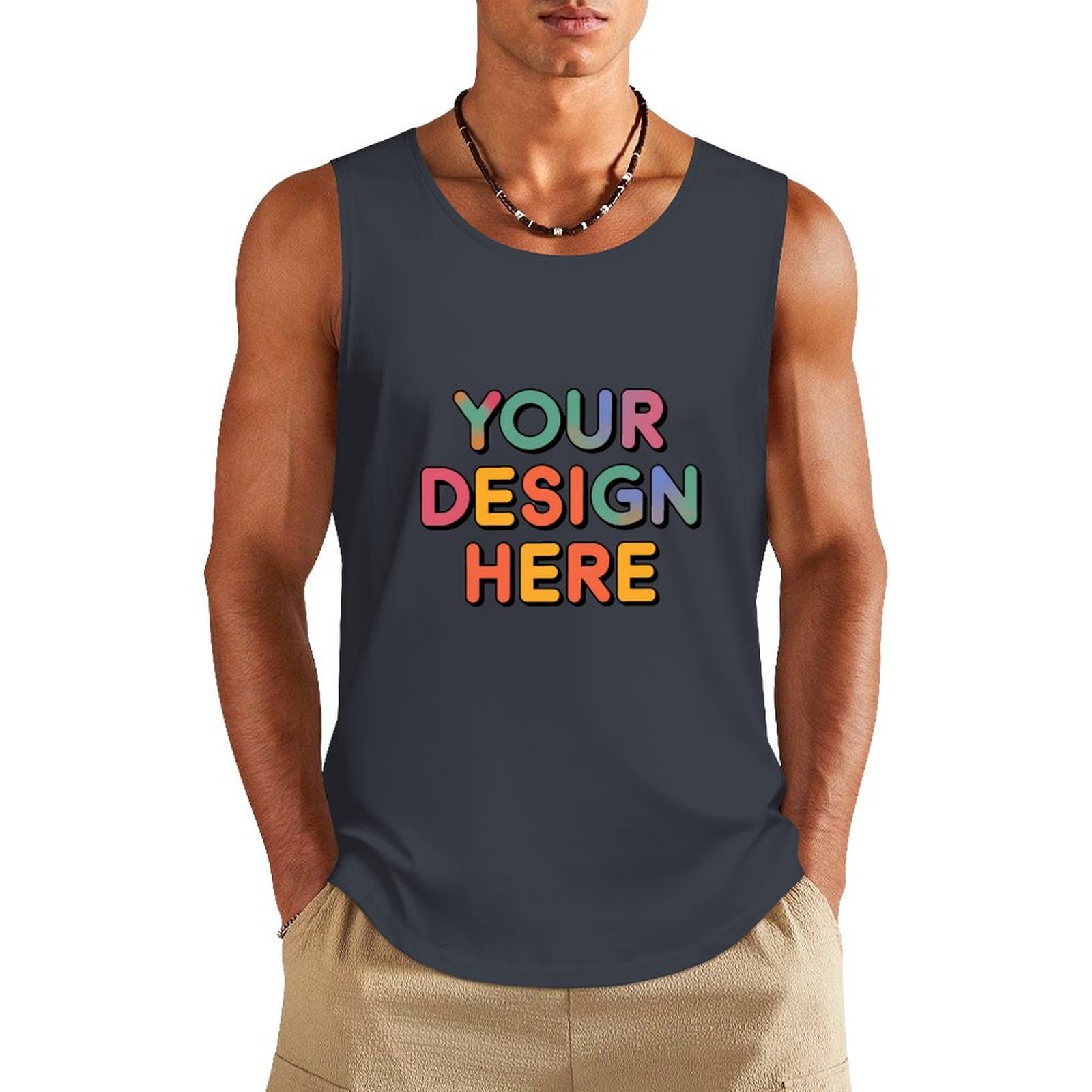 Custom Men’s Comfortable Pure Cotton Vest for Everyday Wear