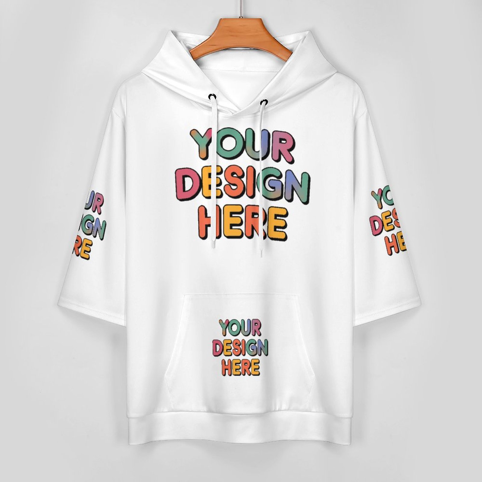 Customized Men’s Fashionable Fish Scale Fabric Hoodie for Casual Wear