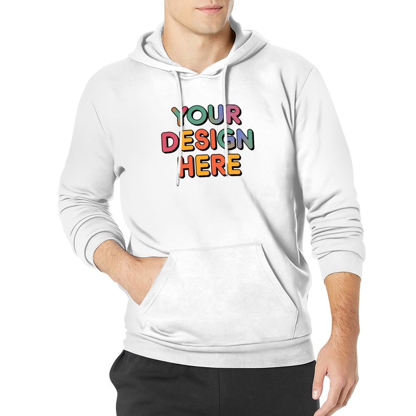 Customized Men’s Soft Touch Hoodie with Unique Front Print