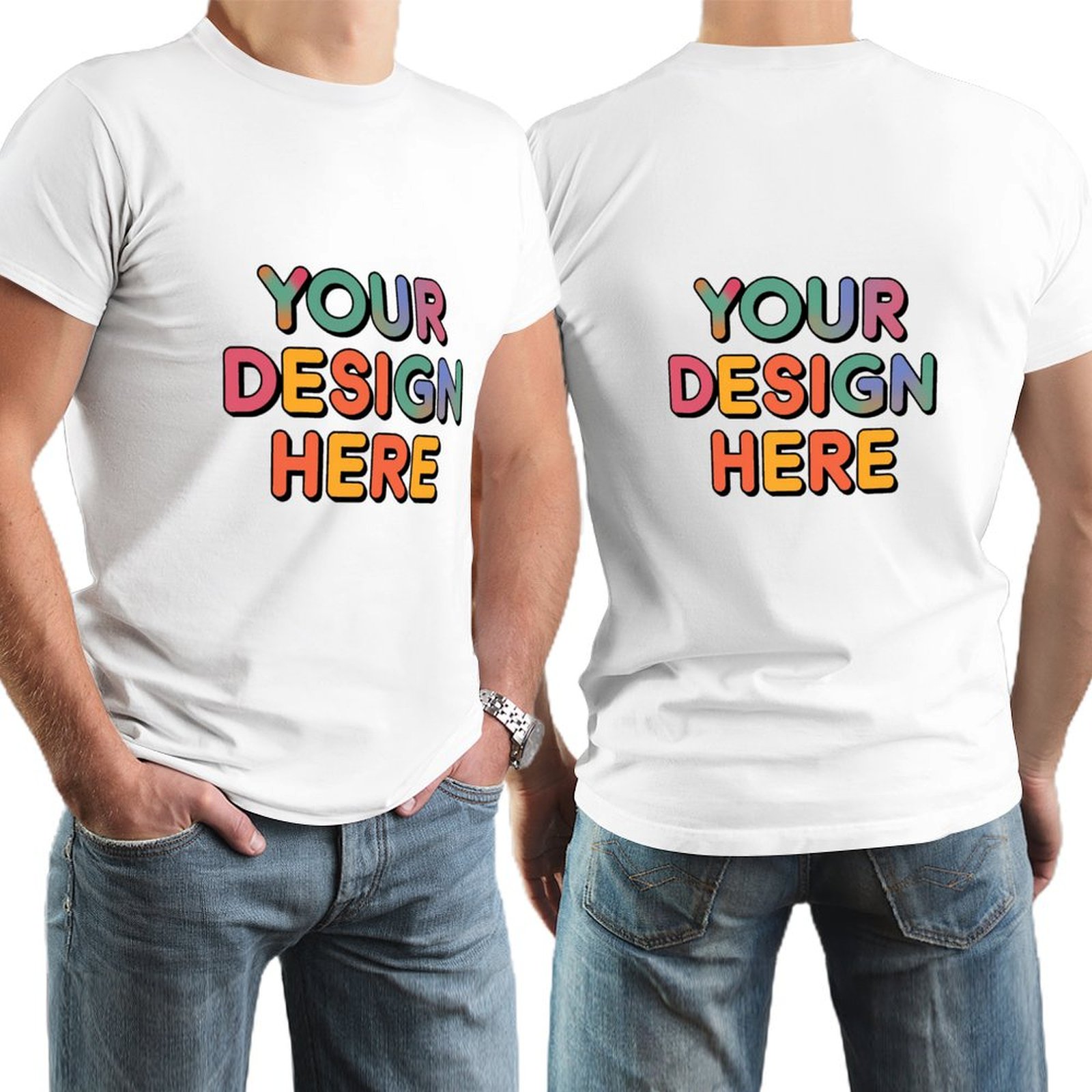 Customized Men’s 150g Short Sleeve T-Shirt Double-Sided Print