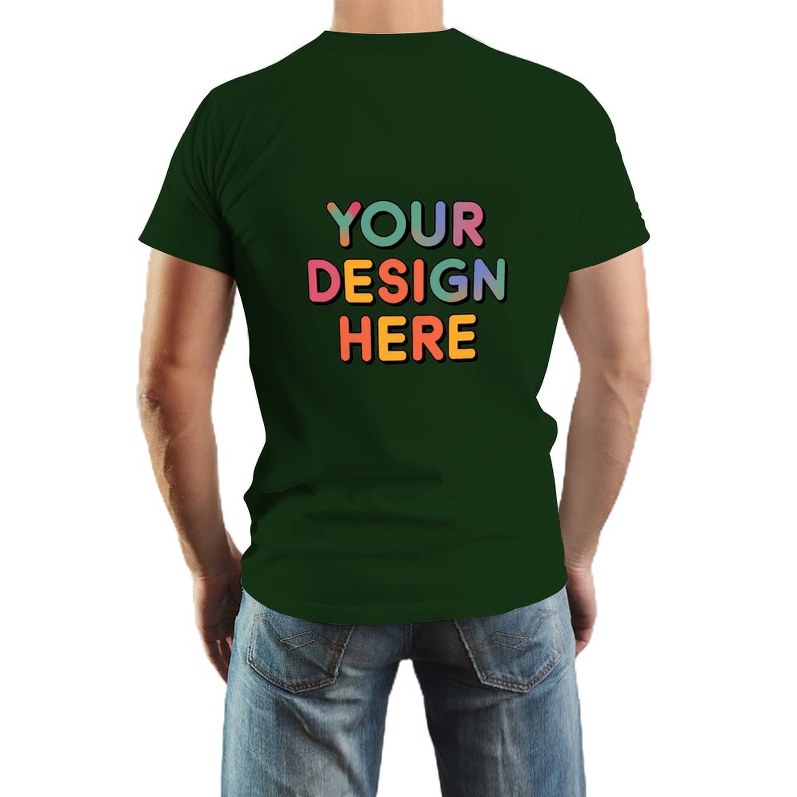 Customized Men’s T-Shirt Back Print in 100% Pure Cotton