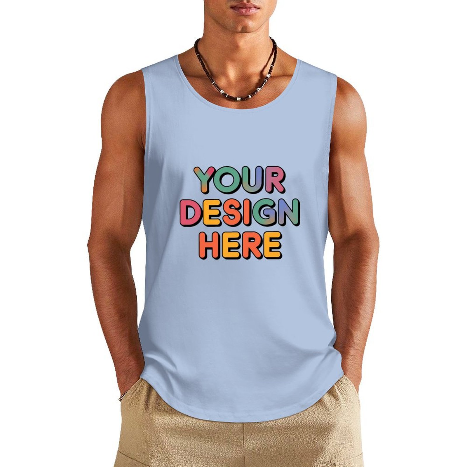 Custom Men’s Comfortable Pure Cotton Vest for Everyday Wear