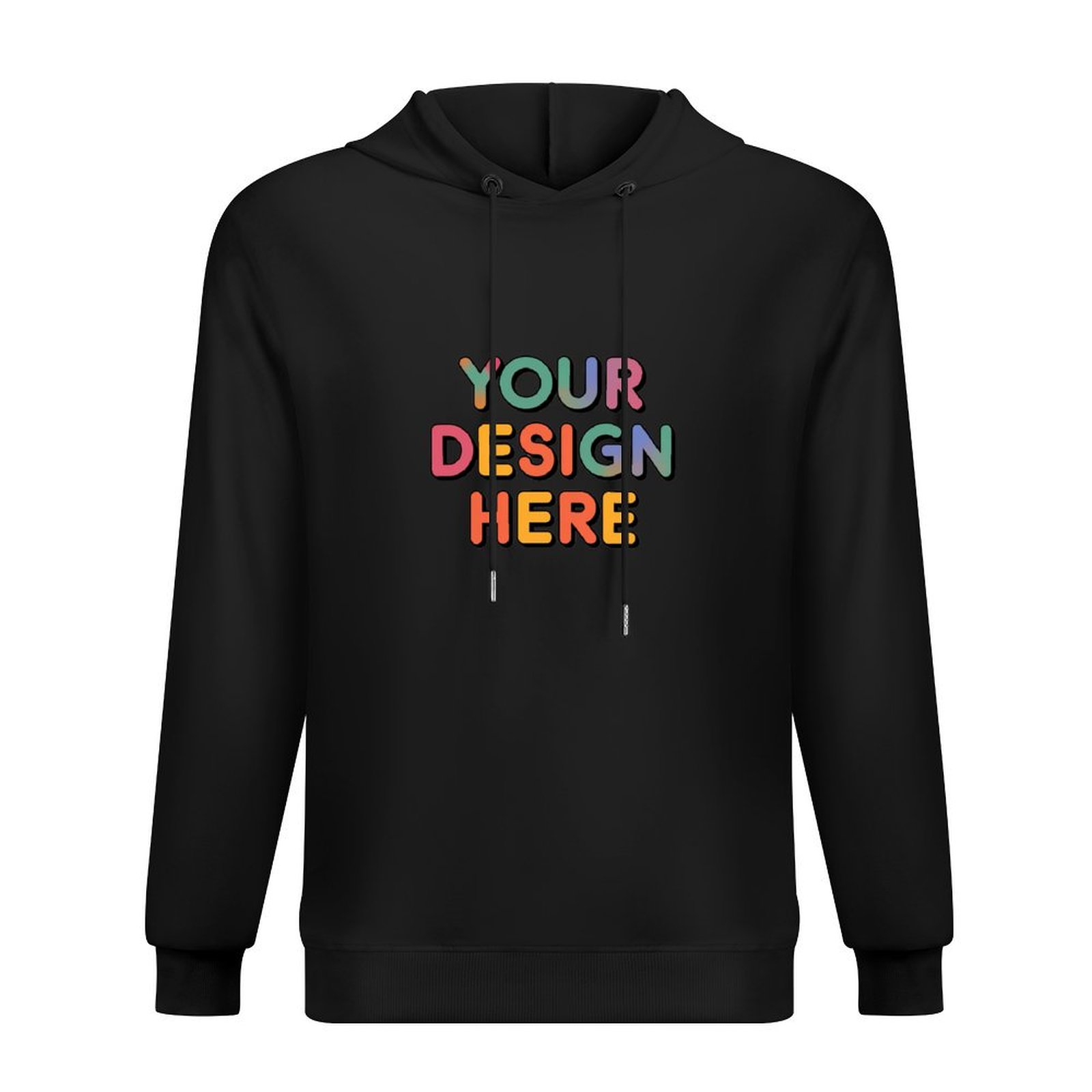 Custom Men’s Comfortable Front Print Hoodie Without Pockets