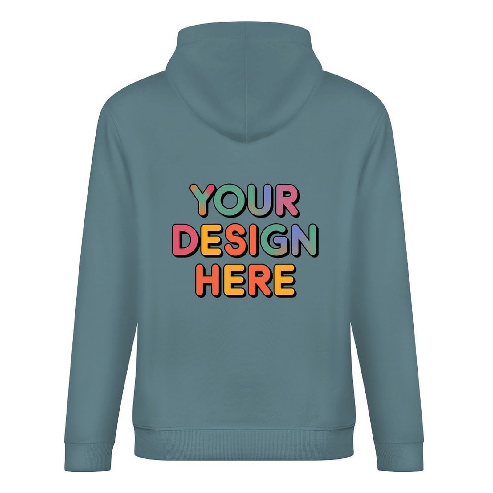 Customized Men’s Pure Cotton Hooded Sweater (Unisex) with Back Print