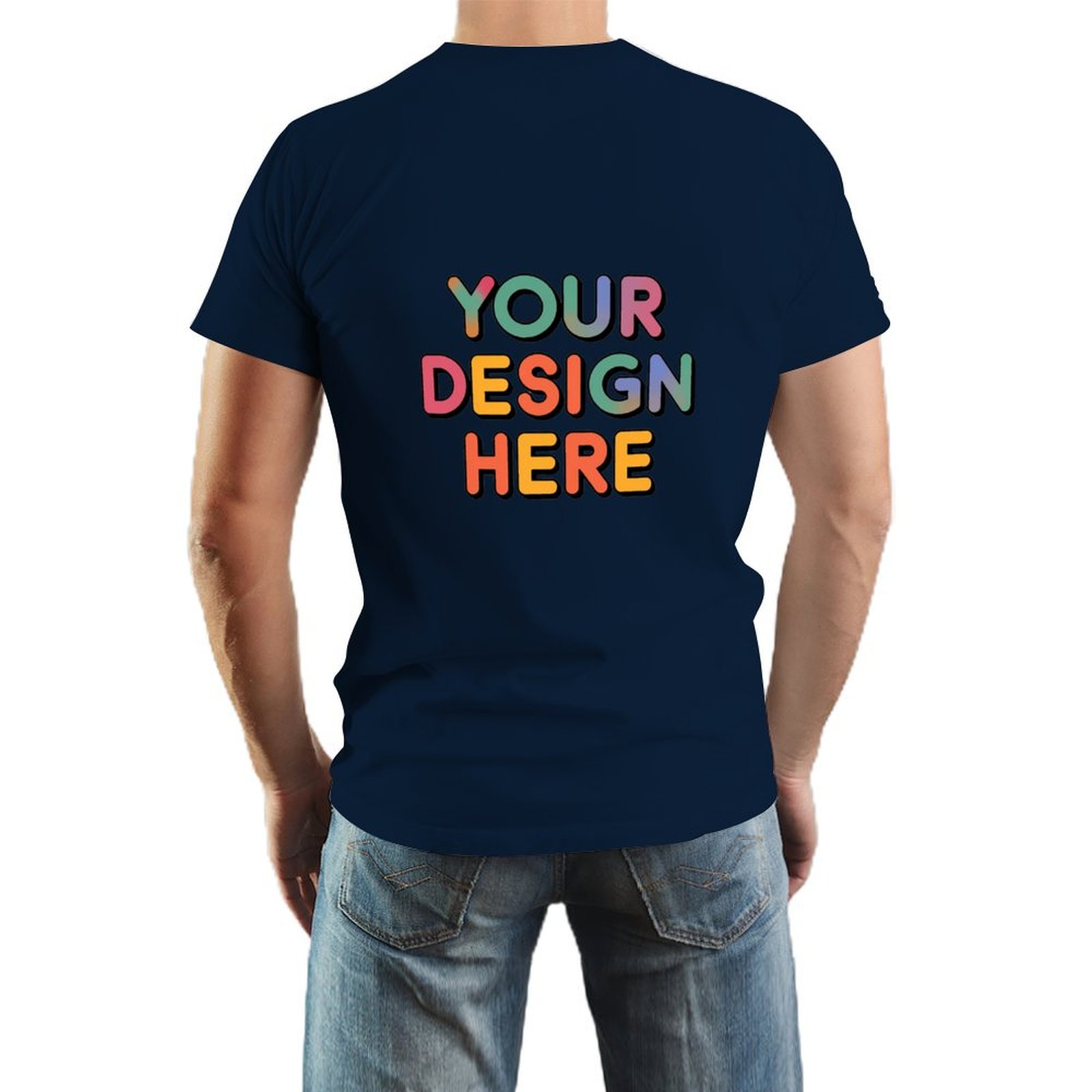 Customized Men’s T-Shirt Back Print in 100% Pure Cotton
