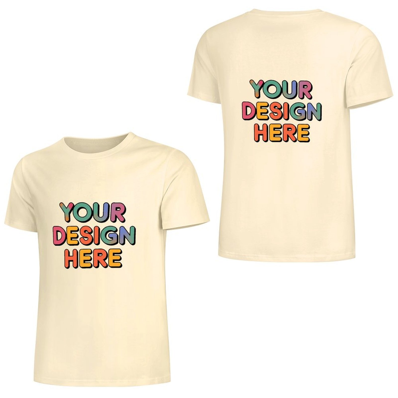 Customized Men’s European Size Pure Cotton Multicolor T-Shirt