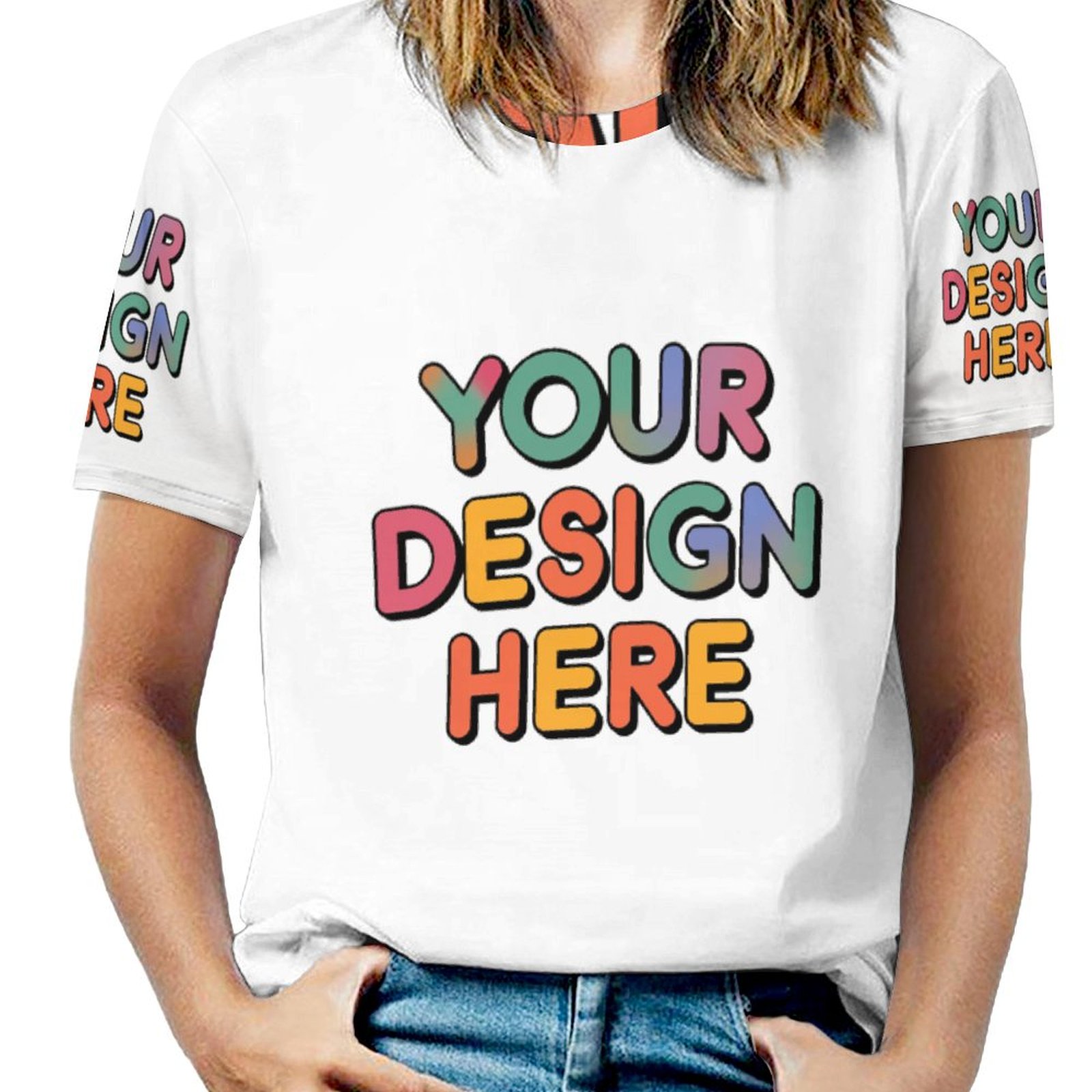 Personalized Custom Men’s 150g Flat Fabric Heat Transfer T-Shirt