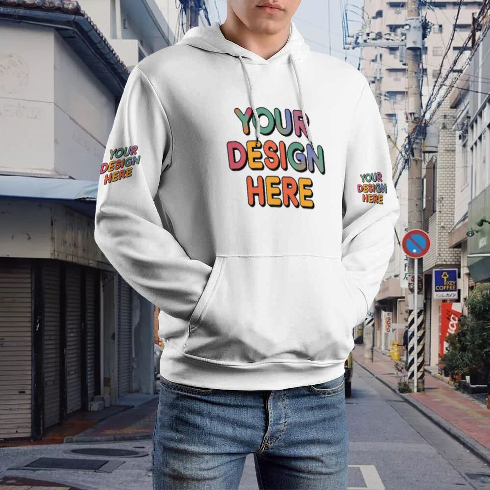 Personalized Custom Men’s Versatile All-Over Print Hoodie for Everyday Wear