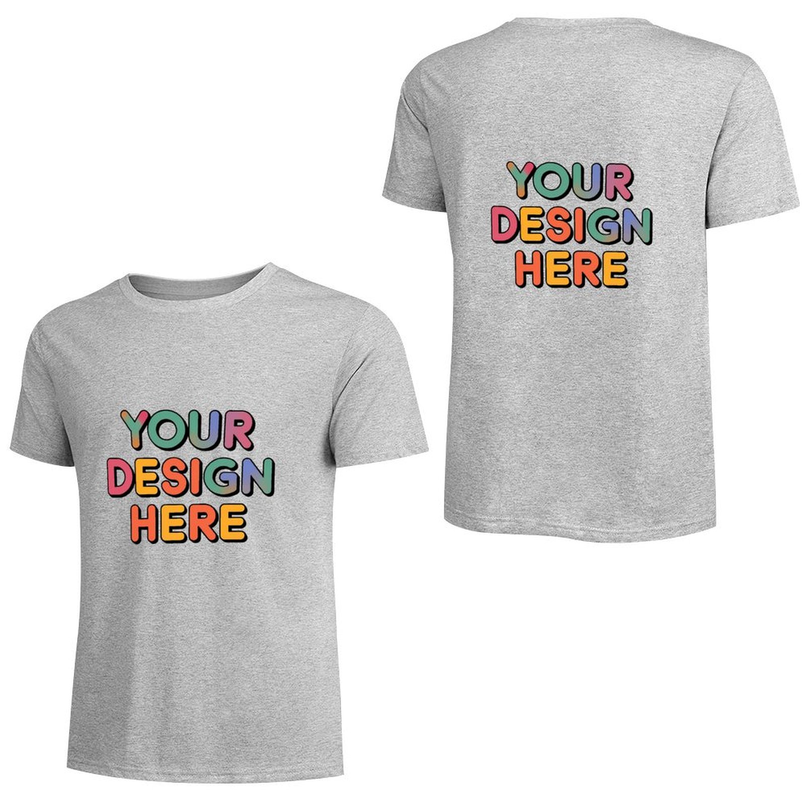 Customized Men’s European Size Pure Cotton Multicolor T-Shirt