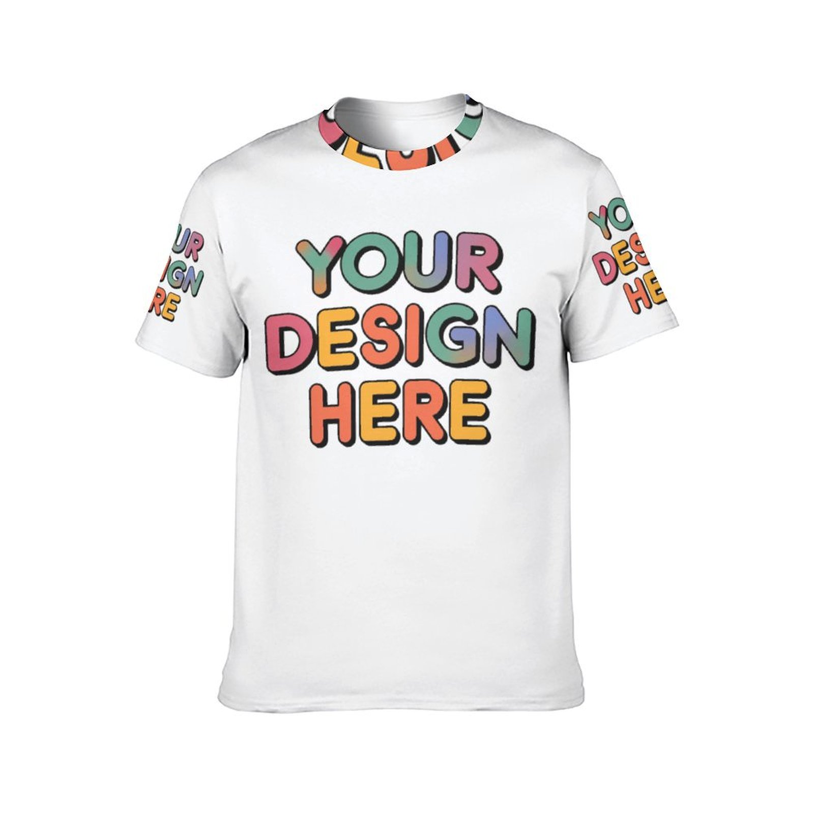 Personalized Custom Men’s Classic Round Neck All-Over Print Tee